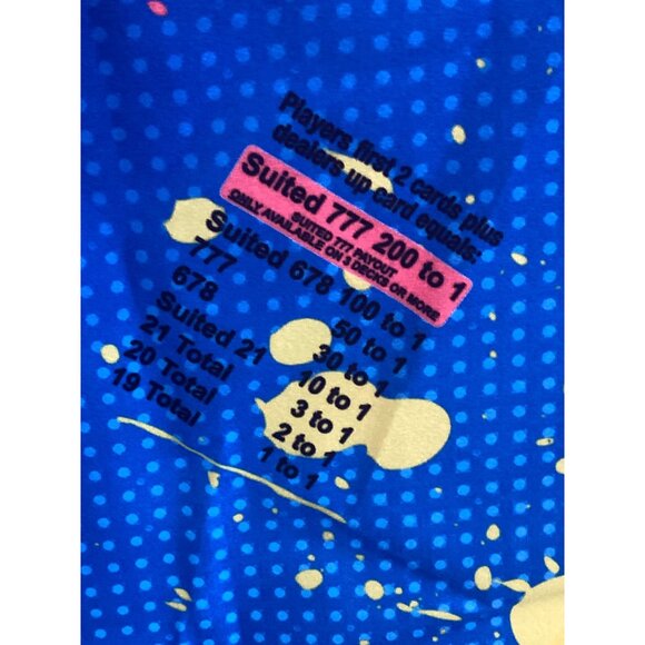 Authentic Luxor Las Vegas Blackjack Felt Blue Man Group Casino Layout - Picture 11 of 16